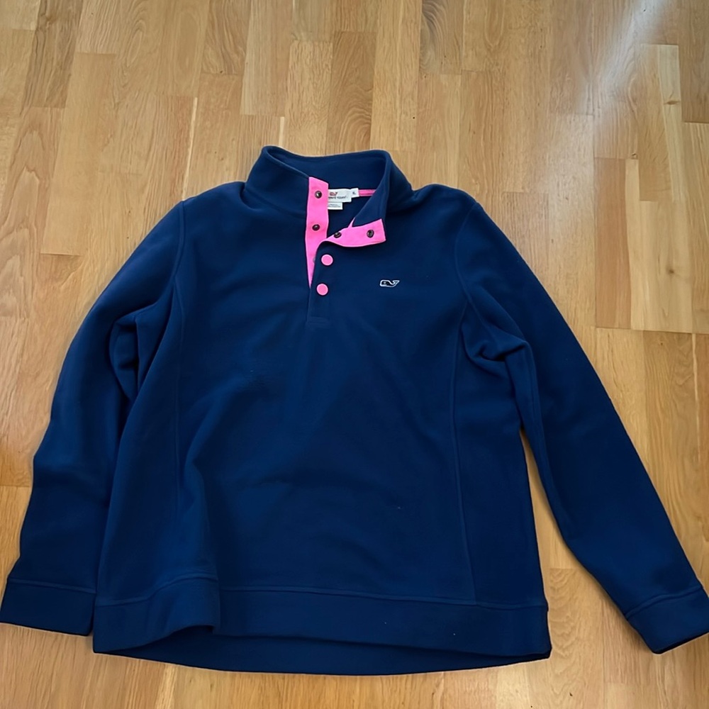 Vineyard Vibes Woman’s XL Blue& Hot Pink fleece